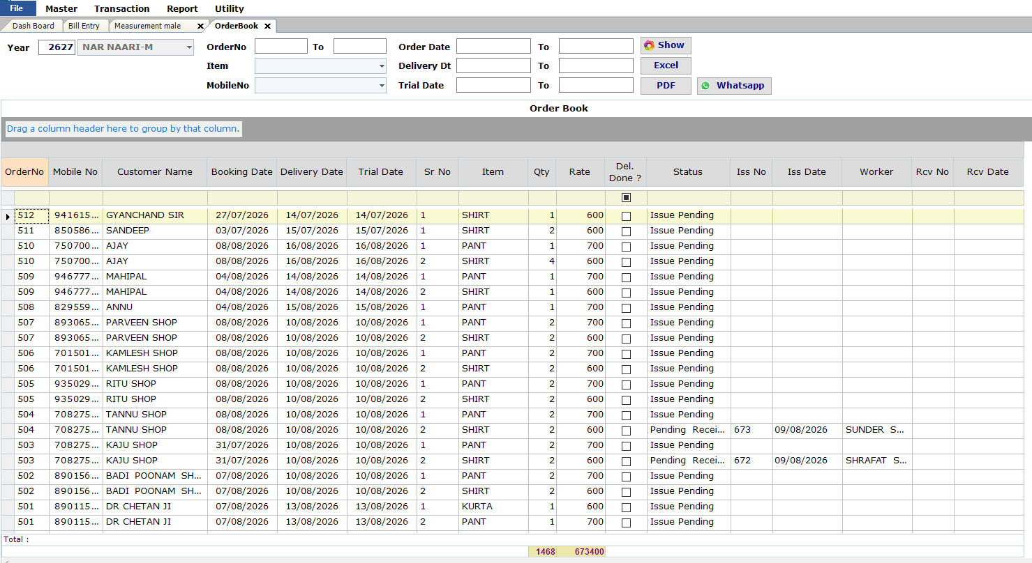Order Book